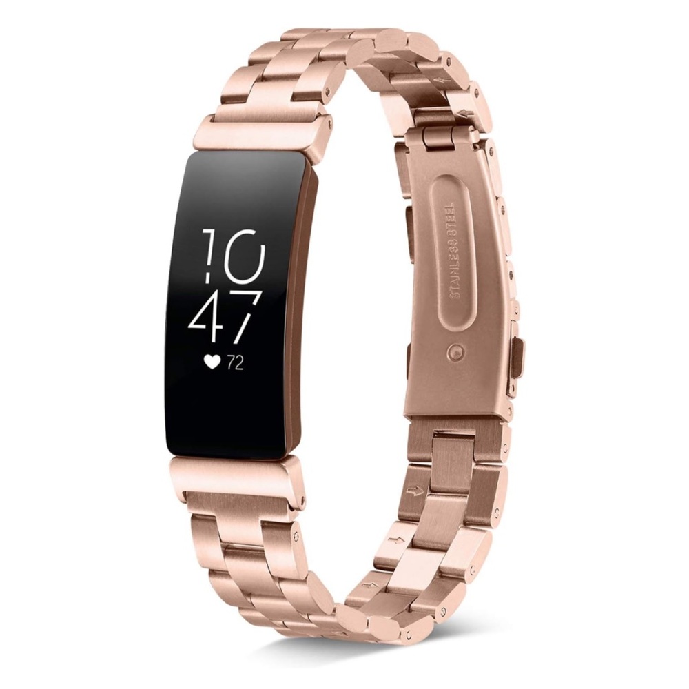 New! Rose Gold Stainless Steel Smartwatch Band for Fitness Tracker
